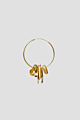 CHARMS EARRINGS gold · brass elements on gold plated silver hoops