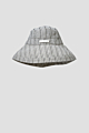 BUCKET HAT black / creme · structured linen · Size ONESIZE